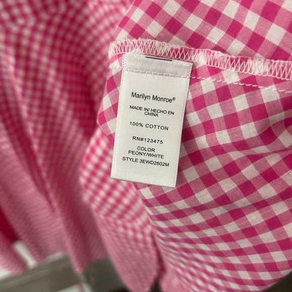 Marilyn Monroe Pink Gingham fit flare 100%cotton Retro sleeveless vintage style - Picture 4 of 6